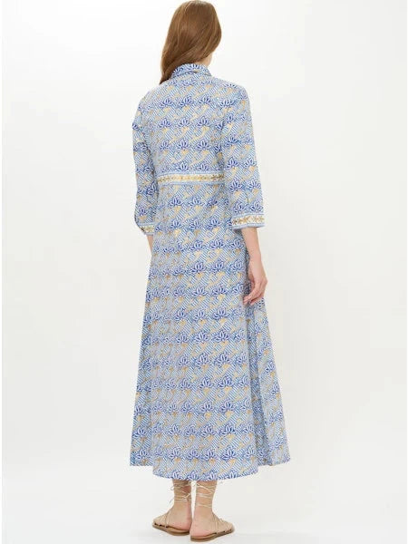 Shirt Dress Maxi - Florence Blue Womens Dress Oliphant 