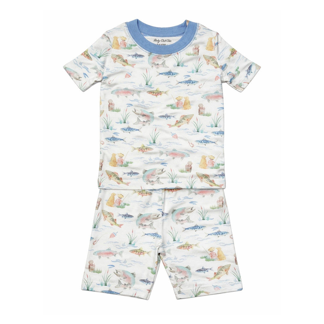 Short Kid Set- Gone Fishing Boy Pajamas Baby Club Chic 