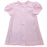 Short Sleeve Crochet Trim Pink Gown Baby Gown Auraluz 