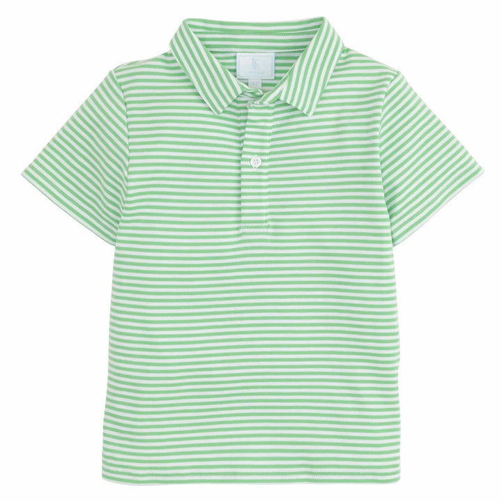 Short Sleeve Polo - Green Stripe Boy Shirt Little English 
