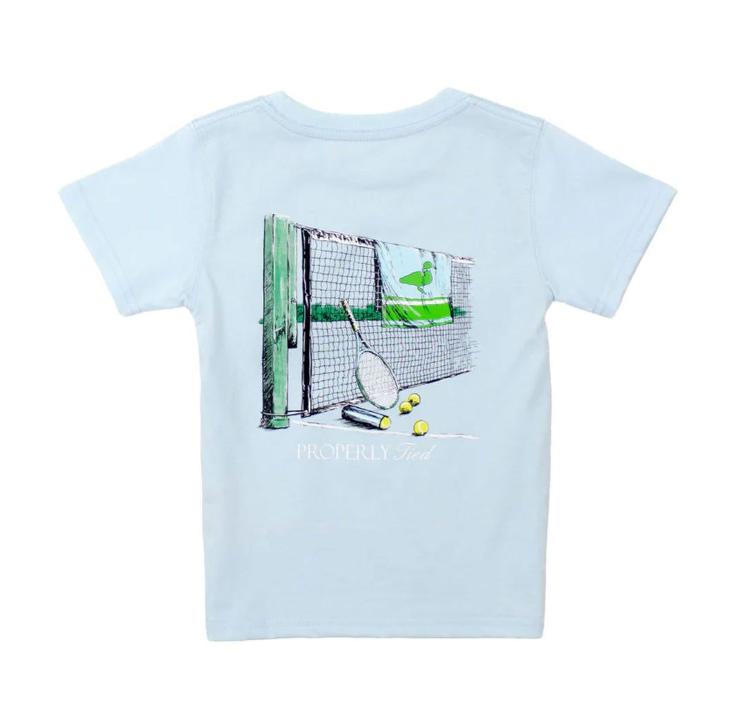 Short Sleeve Tee - Courtside on Periwinkle Boy Shirt Properly Tied 