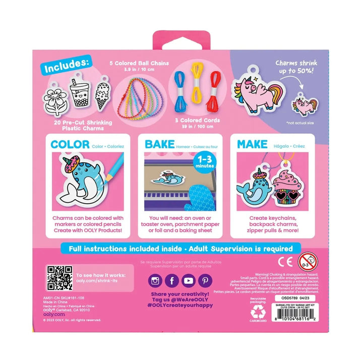 Shrink-Its! D.I.Y. Shrink Art Kit - Cute Crew Coloring Supplies Ooly 