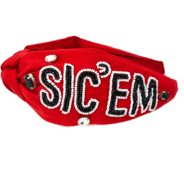 Sic 'em Headband - Red Womens Headband Golden Stella 