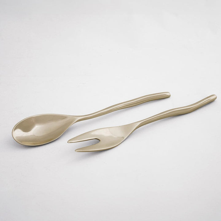 SIERRA MODERN Maia Lg Salad Servers - Shiny Gold Utensil Beatriz Ball 