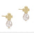 Signature Cross Gold Stud Womens Earrings ENewton Pearl 
