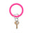 Silicone Big O® Key Rings Keychain O Venture Ticked Pink 