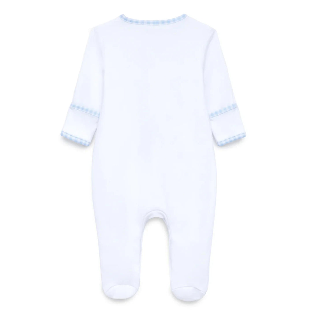Silly Goose Newborn Footie - Light Blue Boy Footie Magnolia Baby 