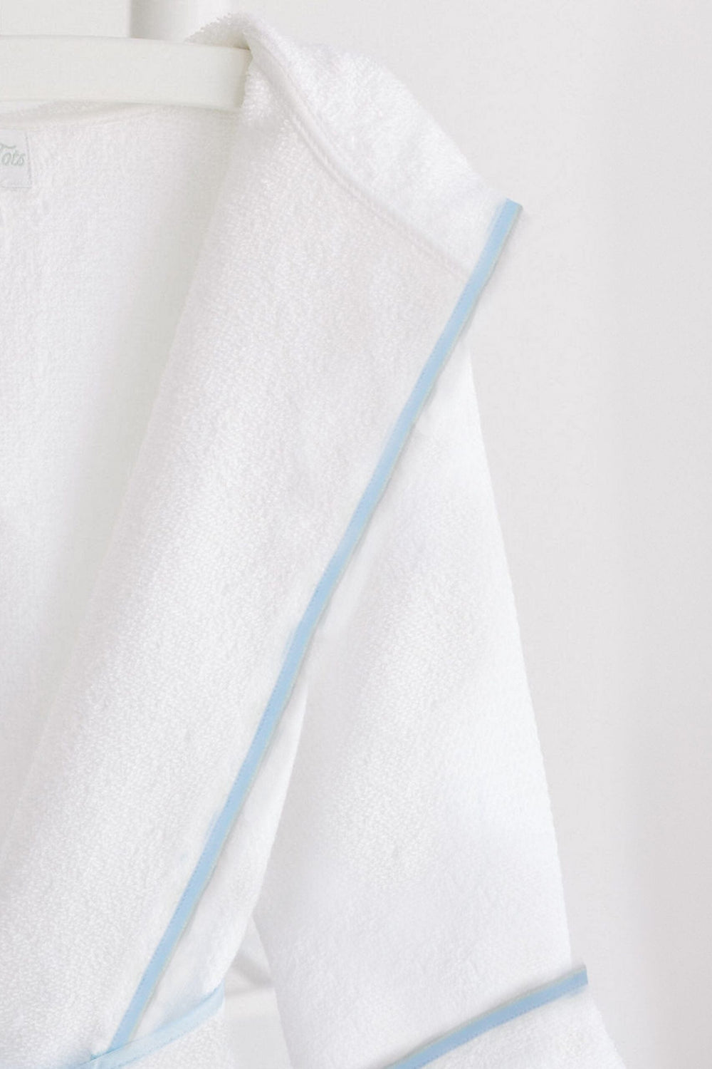 Simple Bathrobe - Blue Trim Child Robes Terry Tots 