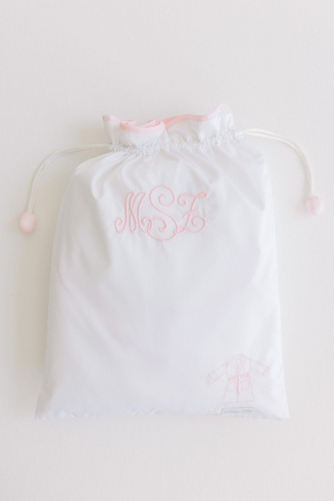 Simple Scalloped Bathrobe - Pink Trim Child Robes Terry Tots 