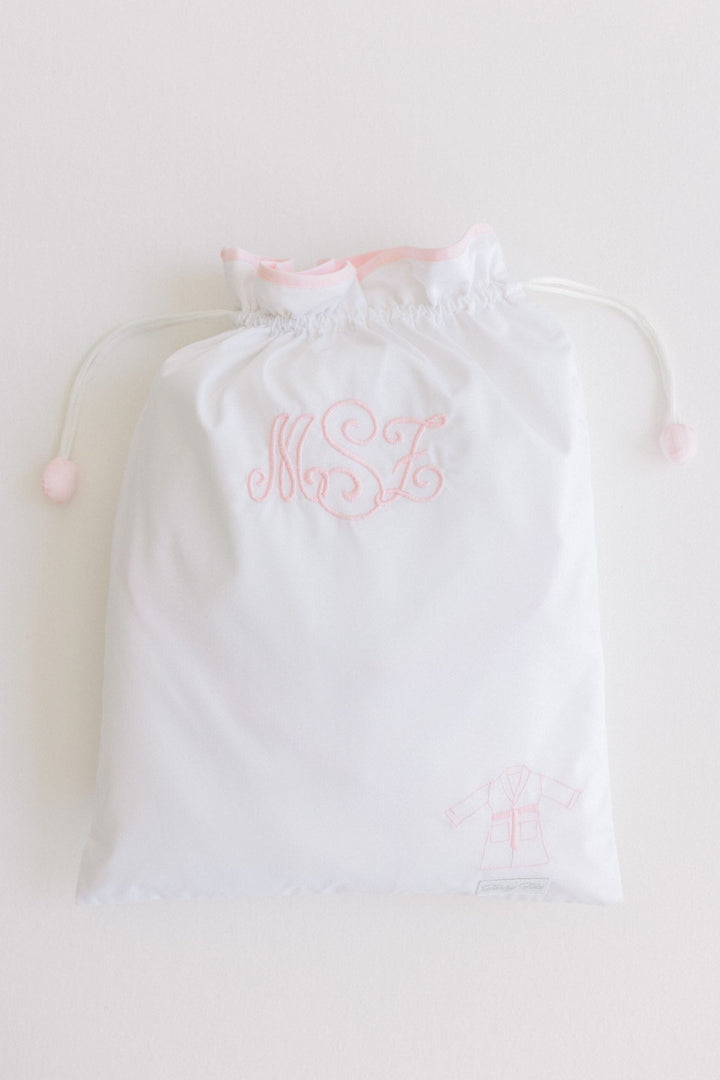 Simple Scalloped Bathrobe - Pink Trim Child Robes Terry Tots 