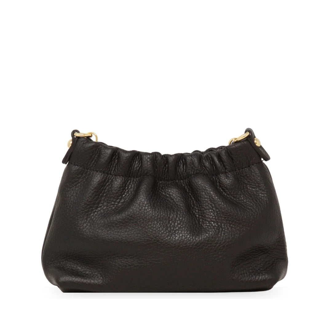 Sinched Genuine Italian Leather Crossbody Bag Purse Germán Fuentes Black 