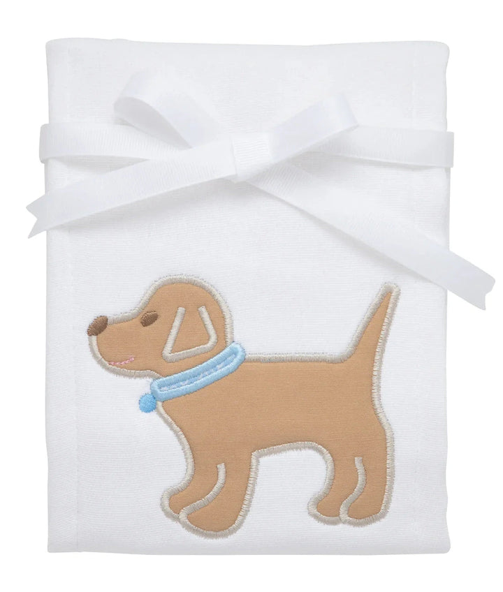 Single Applique Burp Clothes Burp Cloths 3 Marthas Blue Puppy 