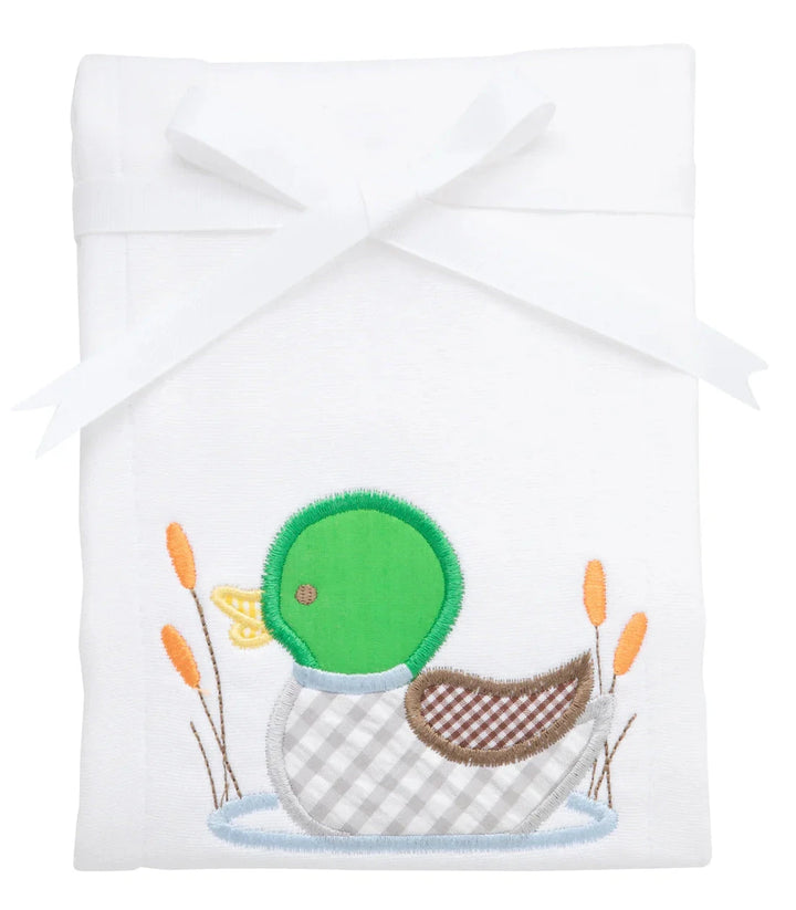 Single Applique Burp Clothes Burp Cloths 3 Marthas Mallard 