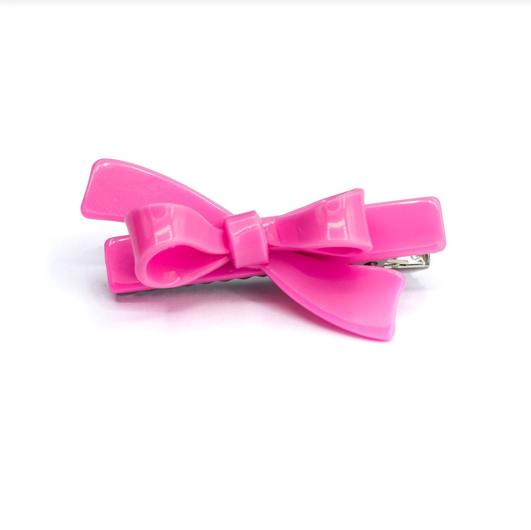 Single Bow Hair Clips Girl Hair Accessory Lilies and Roses Pink 
