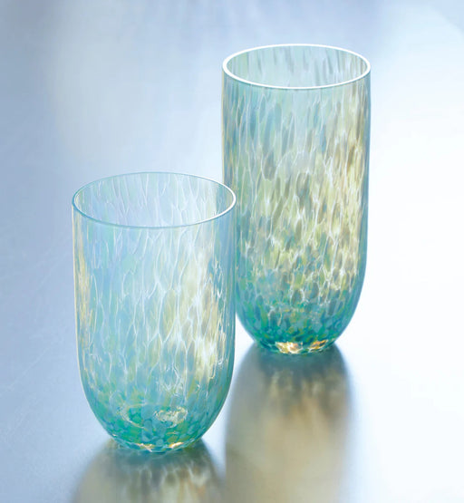 Sip Sip Pacific Blue Confetti Drinking Glass - Set of 4 Drinkware Beatriz Ball 