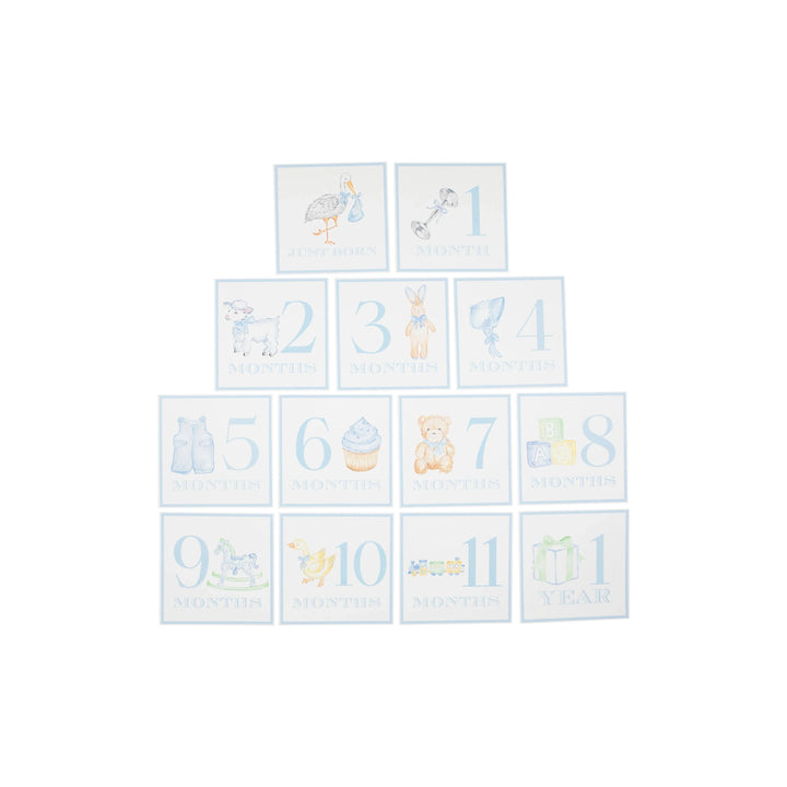 Sir Proper's Month Markers - Buckhead Blue Milestone Cards Beaufort Bonnet 