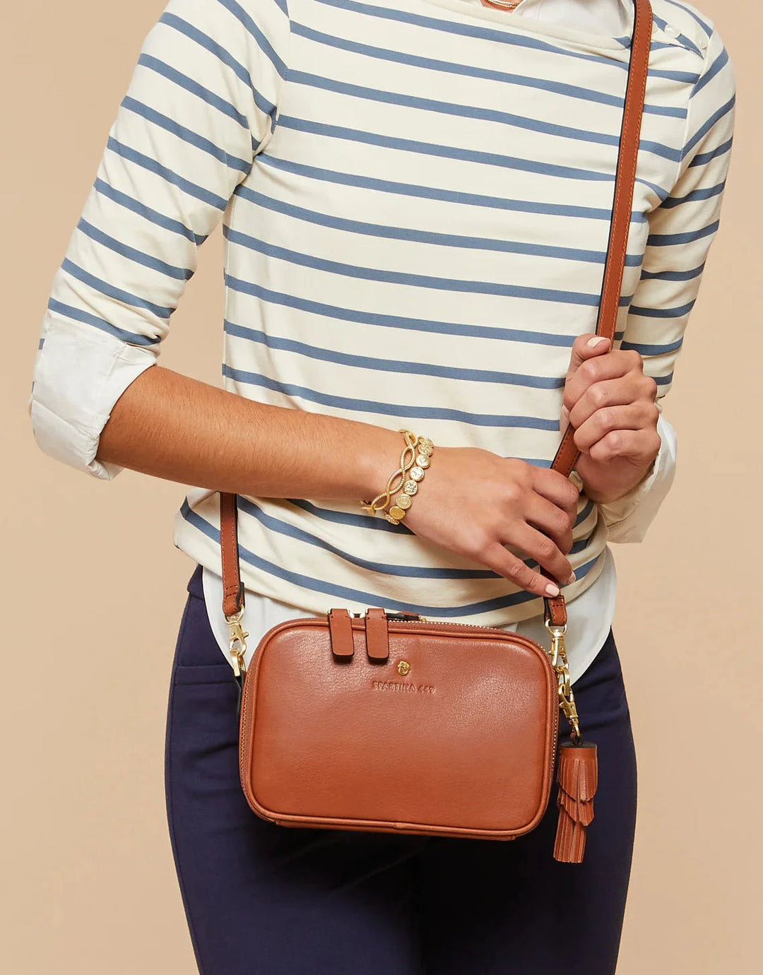 Siren Harlow Crossbody - Saddle Brown Womens Purse Spartina 
