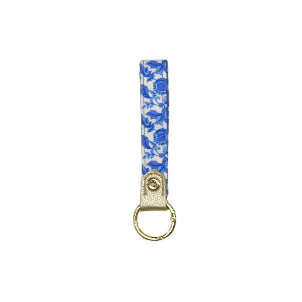 Skinny Key Fobs Keychain Mary Square Porcelain Vines 