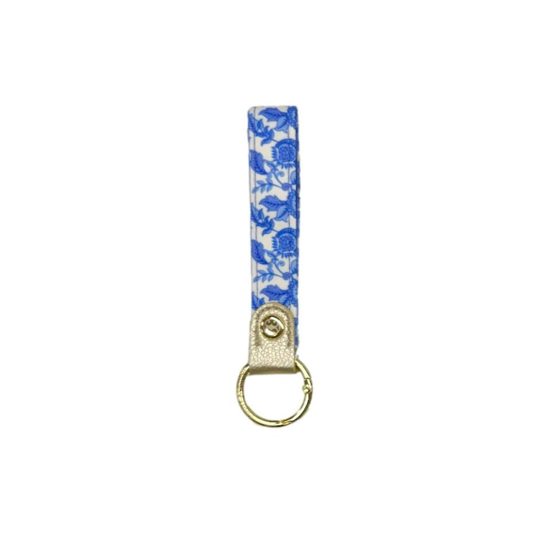 Skinny Key Fobs Keychain Mary Square Porcelain Vines 