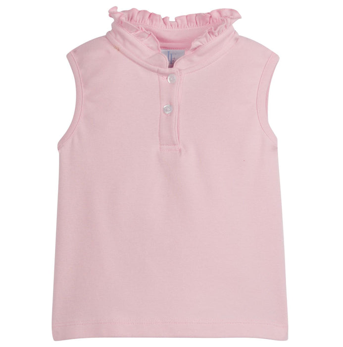Sleeveless Hastings Polo - Light Pink Girl Shirt Little English 