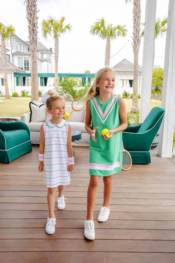Sleeveless Maude's Peter Pan Collar Dress - Tradd Street Stripe Girl Dress Beaufort Bonnet 