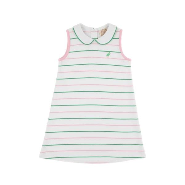 Sleeveless Maude's Peter Pan Collar Dress - Tradd Street Stripe Girl Dress Beaufort Bonnet 