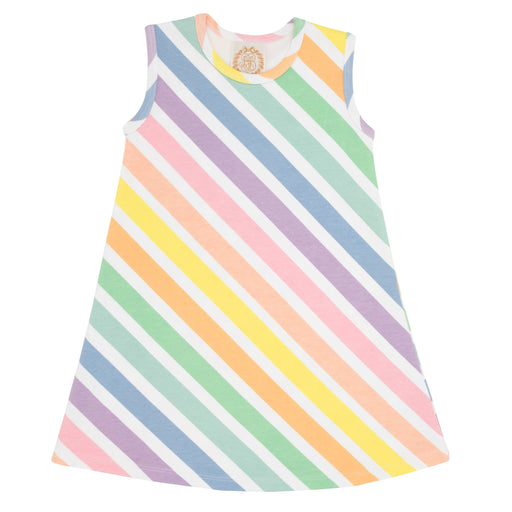 Sleeveless Polly Play Dress - Rainbow Rollerskate Stripe Girl Dress Beaufort Bonnet 