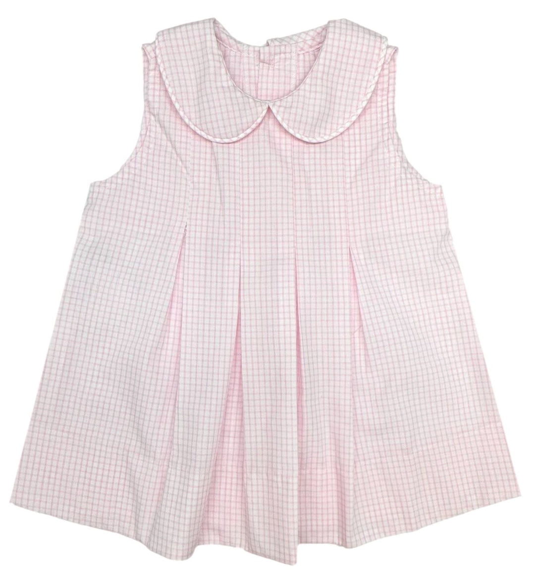 Sleeveless Reese Dress in Pink Check Girl Dress Remember Nguyen 