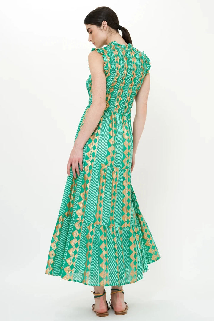 Sleeveless Smocked Maxi - Ascot Teal Womens Dress Oliphant 