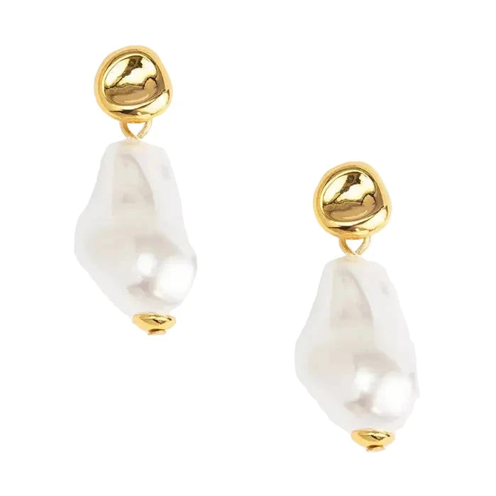 Small Baroque Pearl Drop Earrings Womens Earrings Vioroo 