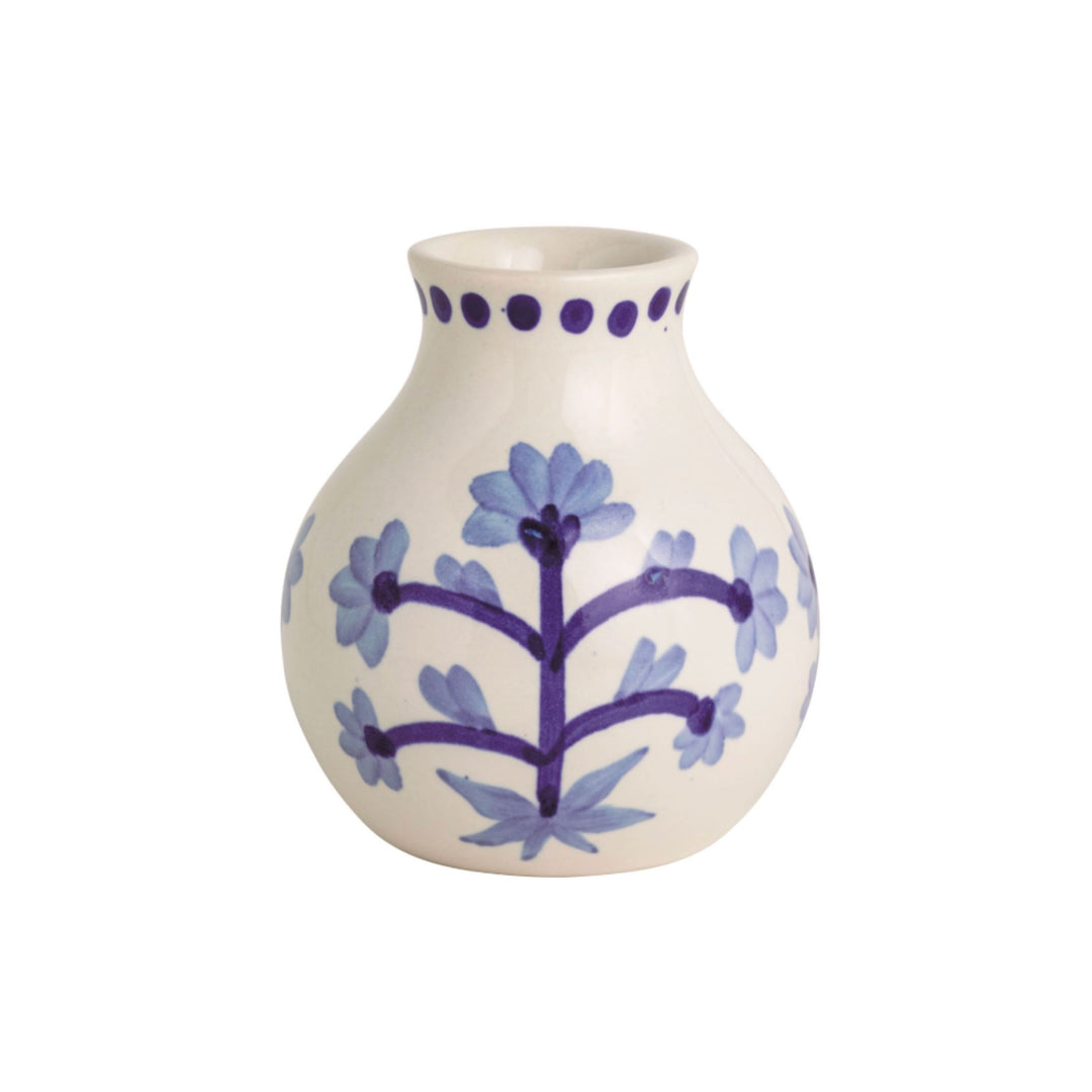 Small Blue Floral Bud Vase Bowl MudPie 