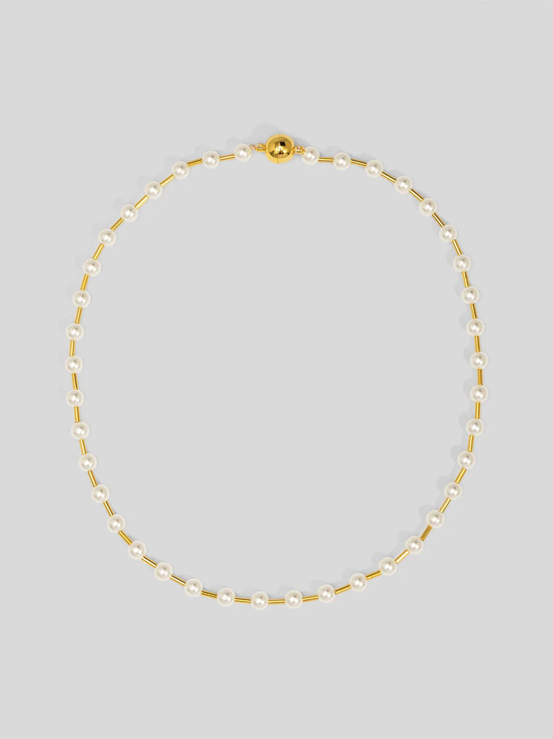 Small Pearl Beaded Magnet Short Necklace Womens Necklace Vioroo 