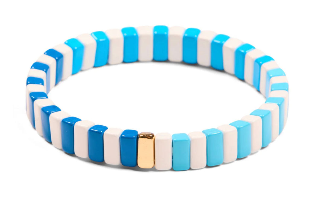 Small Tile Bracelet - Blues Costume Jewelry Malibu Sugar 