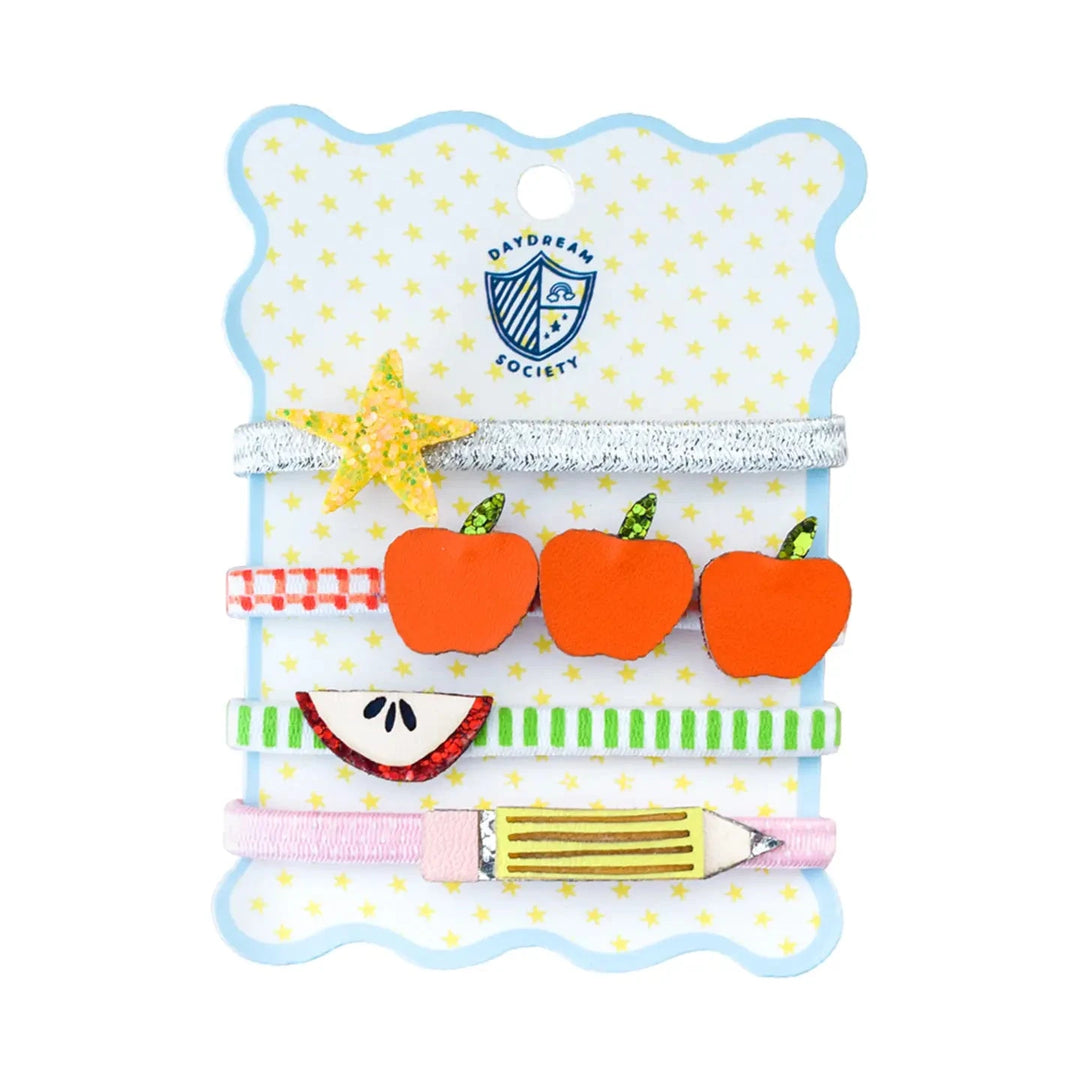 Smarty Pants Embellished Hair Tie Set Girl Hair Accessory Jollity and Co 