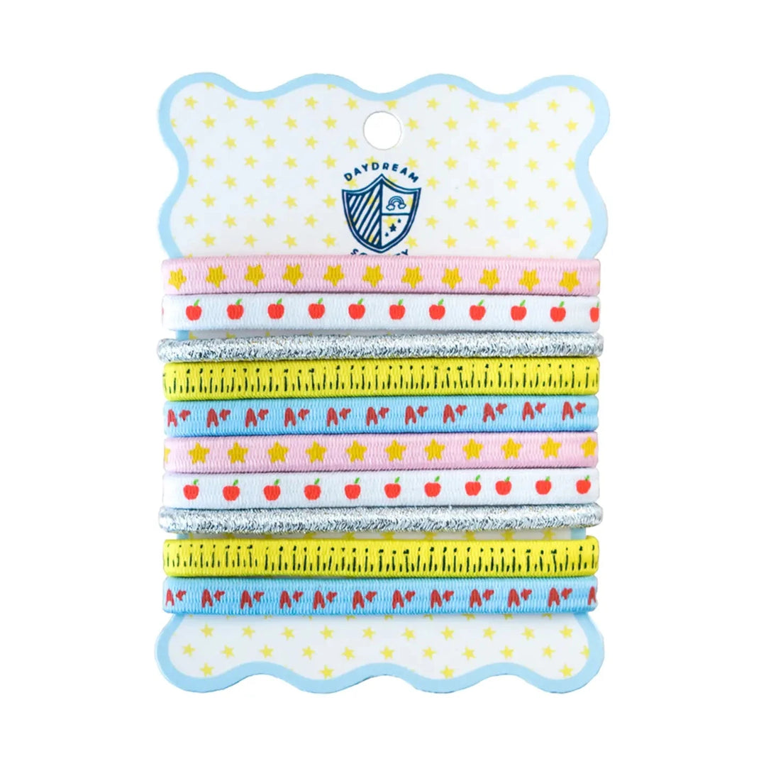 Smarty Pants Printed Hair Ties - Pack of 10 Girl Hair Accessory Jollity and Co 
