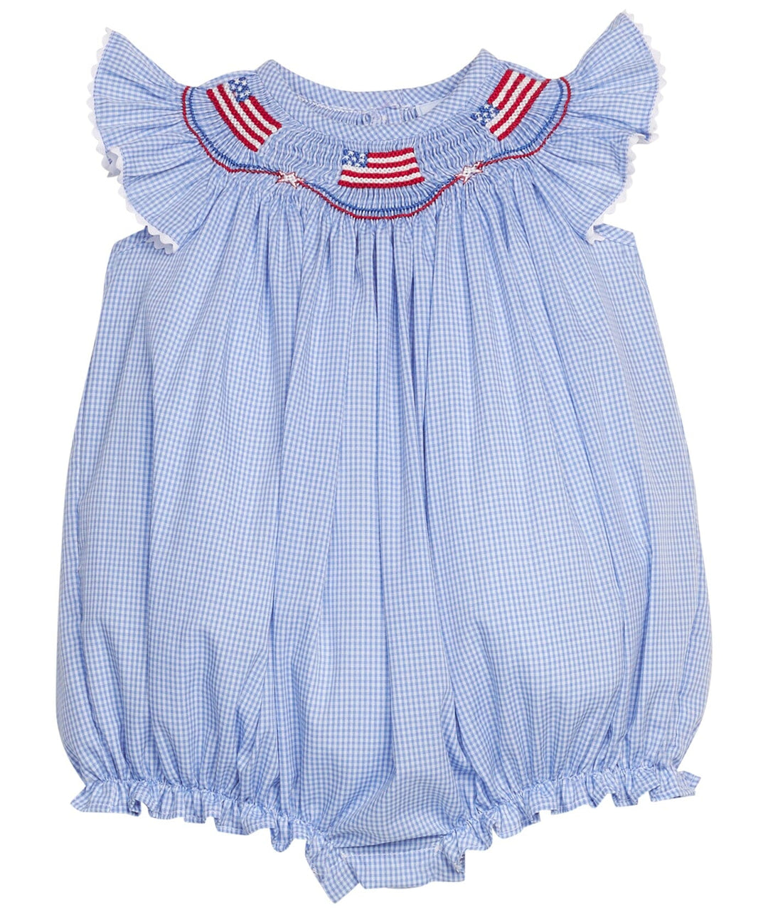 Smocked Bishop Bubble- Flags Girl Bubble Little English 