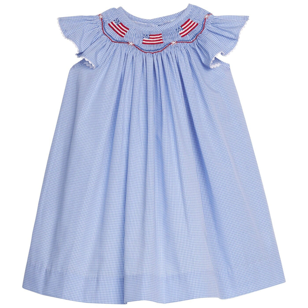 Smocked Bishop Dress- Flag Girl Dress Little English 