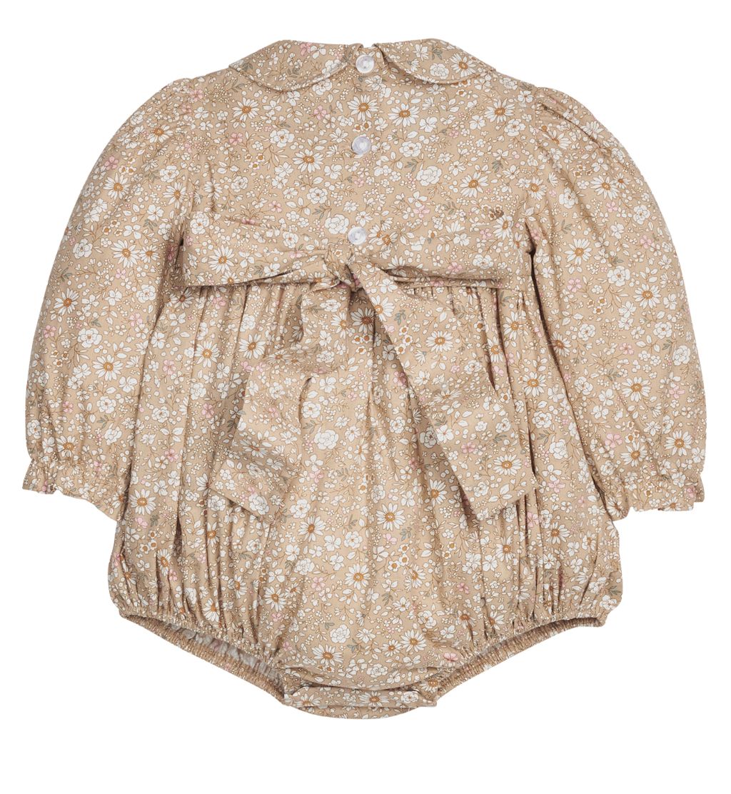 Smocked Charlotte Bubble - Camden Floral Girl Bubble Little English 