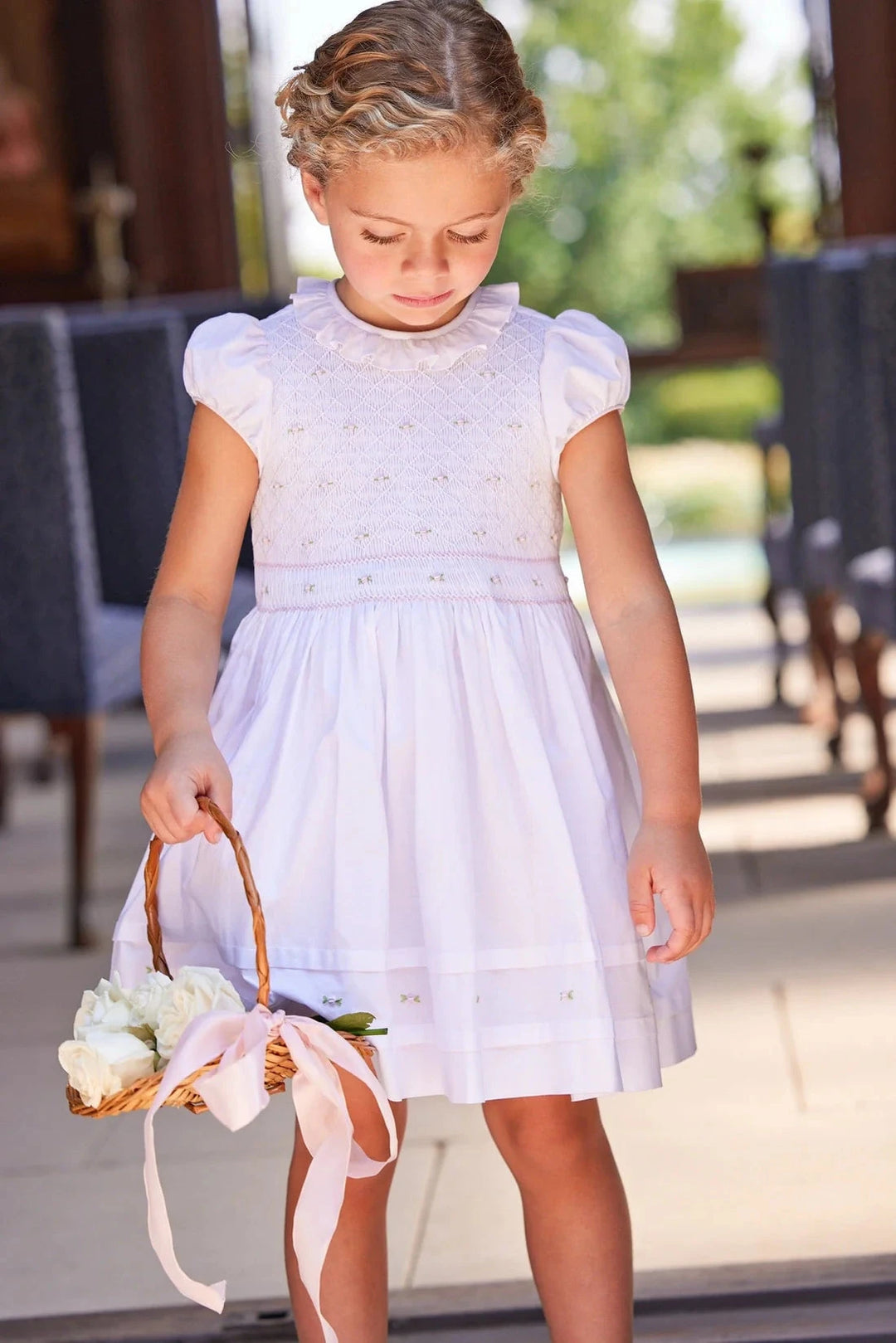 Smocked Claiborne Dress - Rosebuds Girl Dress Little English 