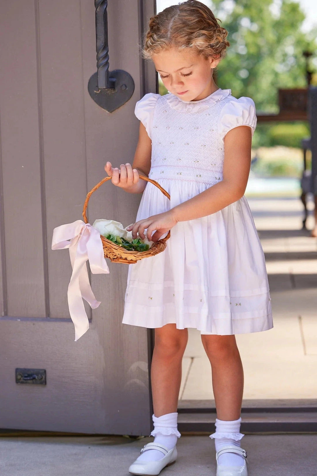 Smocked Claiborne Dress - Rosebuds Girl Dress Little English 