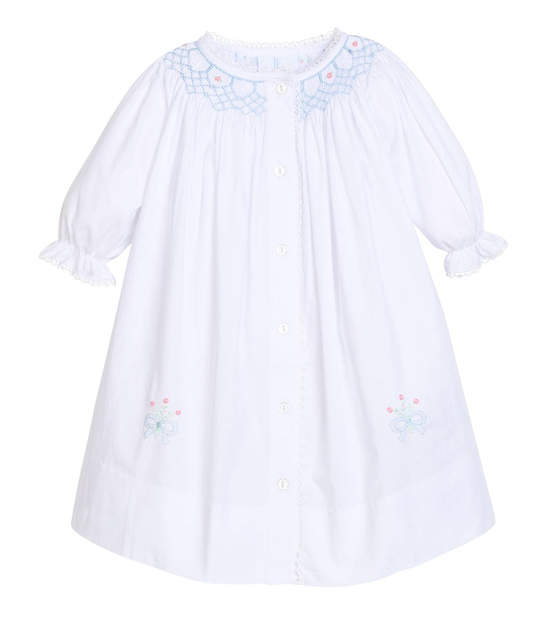 Smocked Newborn Heirloom Gown - Blue Bell Girl Gown Little English 