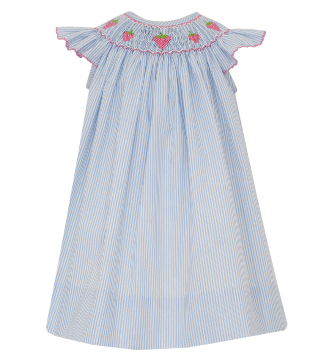 Smocked Strawberry Angel Wing Dress Girl Dress Petit Bebe 