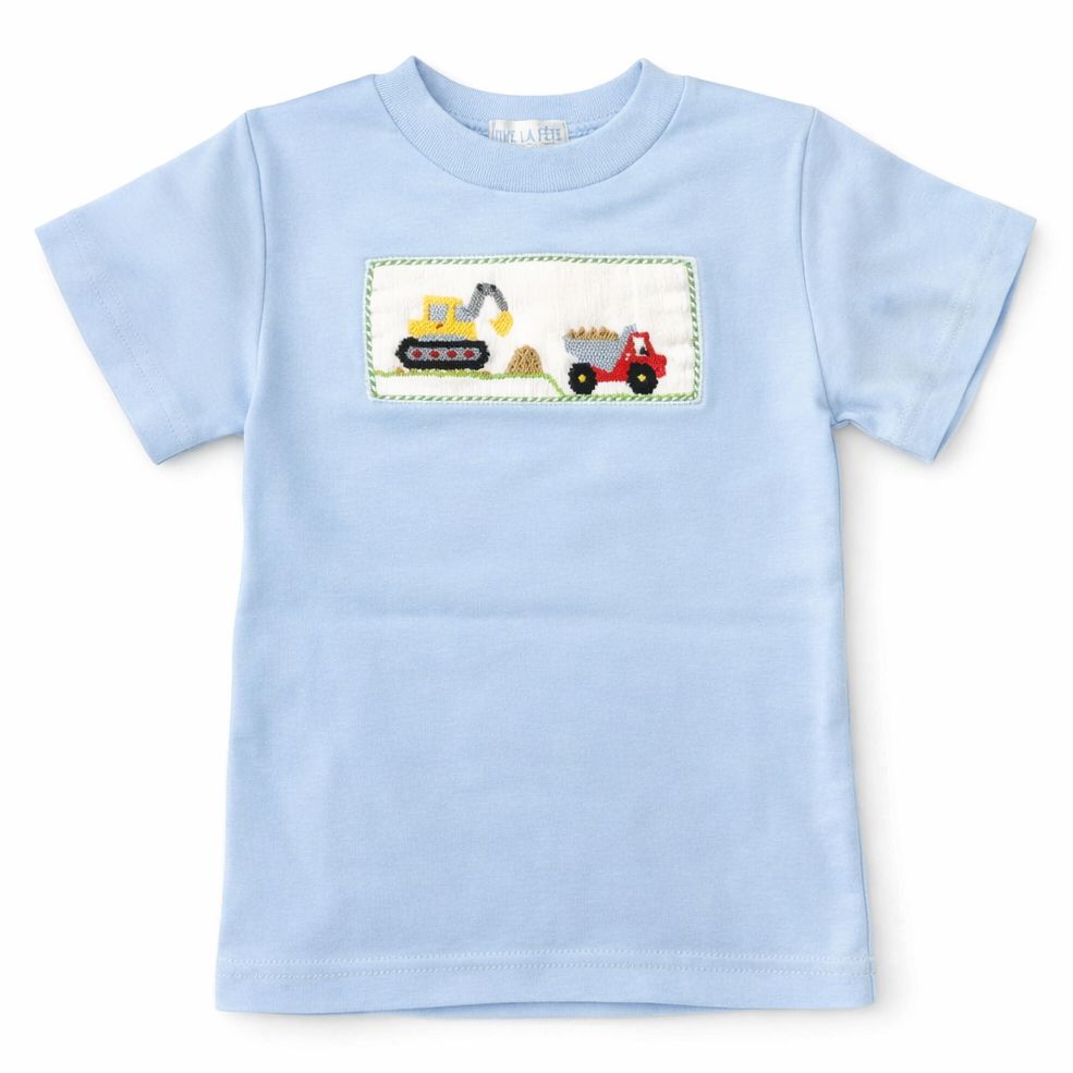 Smocked T-Shirt - Construction Boy Shirt Vive La Fete 