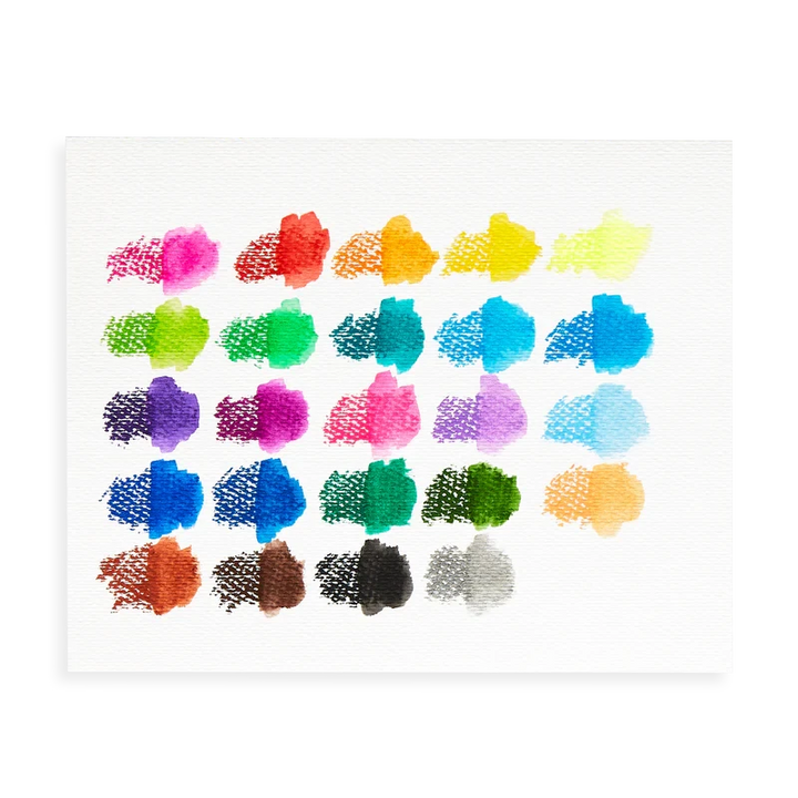 Smooth Stix Watercolor Gel Crayons - Set of 24 Coloring Supplies Ooly 