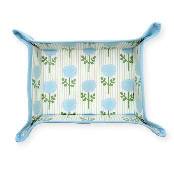 Snap Tray - Marigold Ticking Stripe Blue Decorative Tray Laura Park Design 