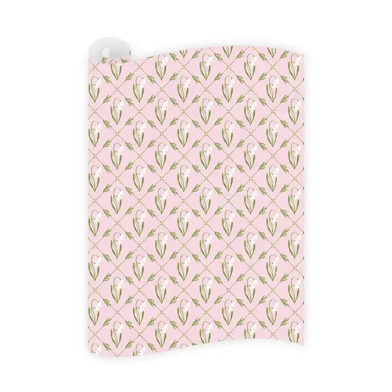Snowdrop Meadow Pink Wrapping Paper Roll Wrapping Paper Dogwood Hill 