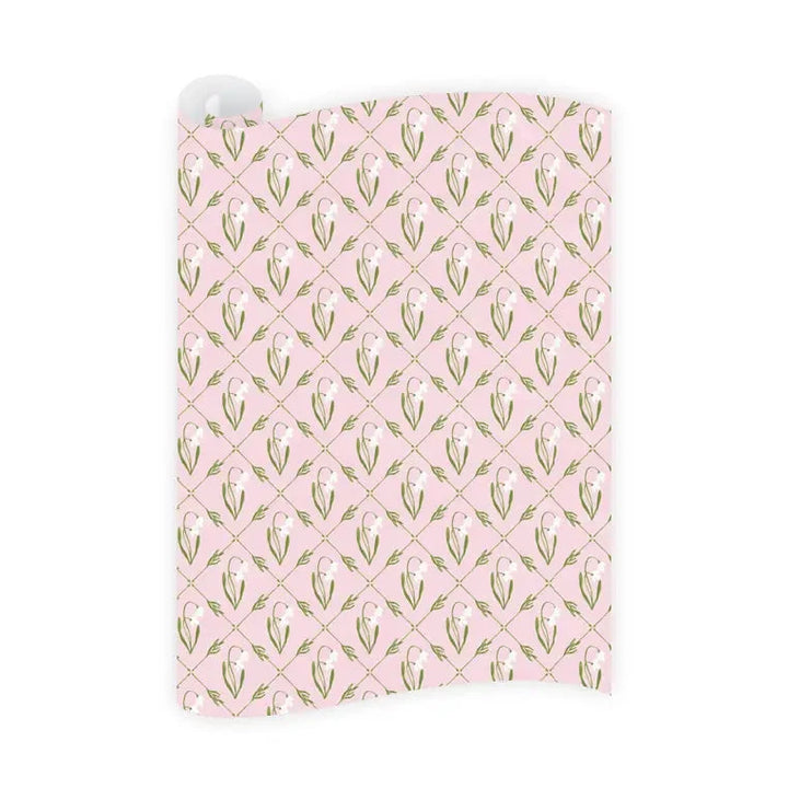 Snowdrop Meadow Pink Wrapping Paper Roll Wrapping Paper Dogwood Hill 