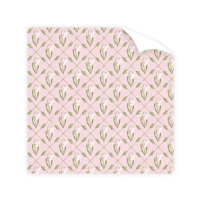 Snowdrop Meadow Pink Wrapping Paper Roll Wrapping Paper Dogwood Hill 