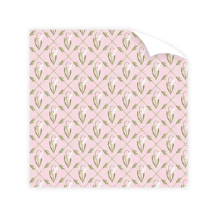 Snowdrop Meadow Pink Wrapping Paper Roll Wrapping Paper Dogwood Hill 