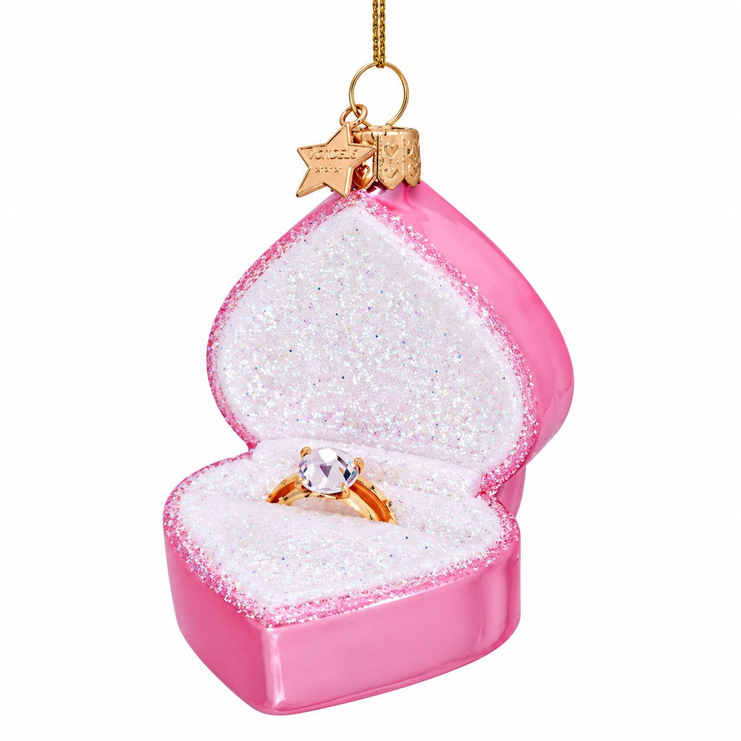 Soft Pink Heart Glass Ornament Christmas Ornament Vondels 
